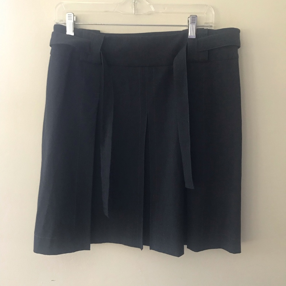 ETCETERA gray pleated skirt w/ matching sash Sz10